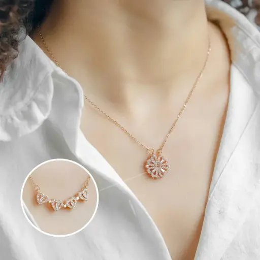 Rose Gold Four Heart Pendant